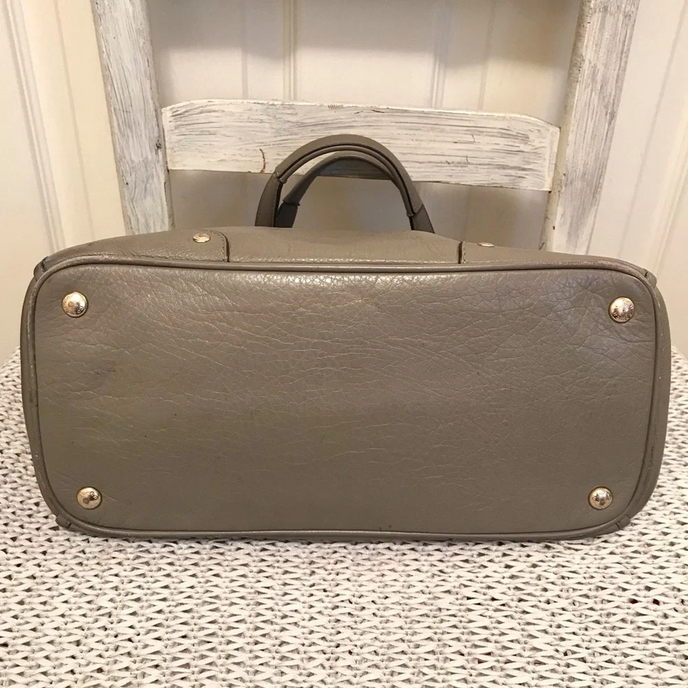 Coach Mickie Satchel Taupe Gray